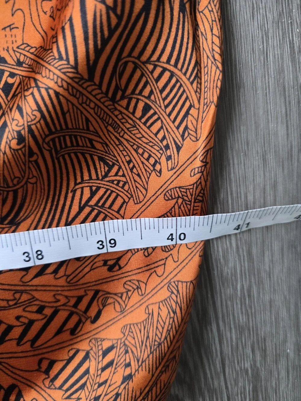 Large Square Silky-Feel Scarf Orange Black Feather Art Print Head Neck Wrap 40